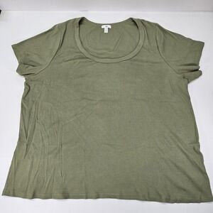 Dip T-Shirt Women's Size 3X Pale Green Solid Basic Casual Top New Without Tags‎